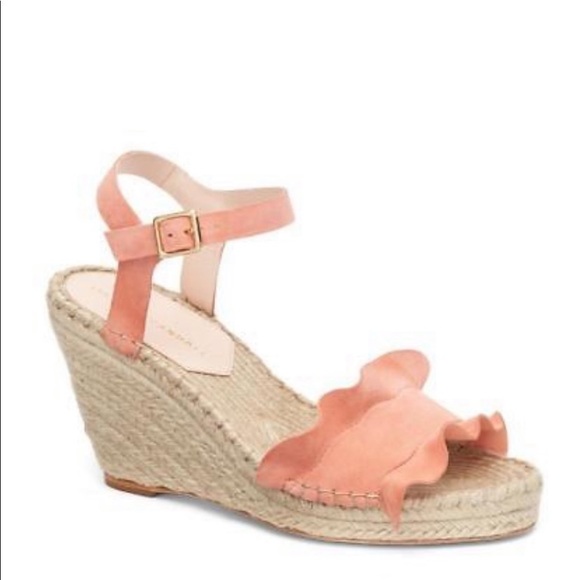 Loeffler Randall Shoes - LOEFLER RANDALL Suede Platform Sandals Peach
